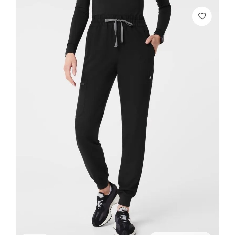 FIGS Uman High Rise Jogger Scrub Pants Black Size M